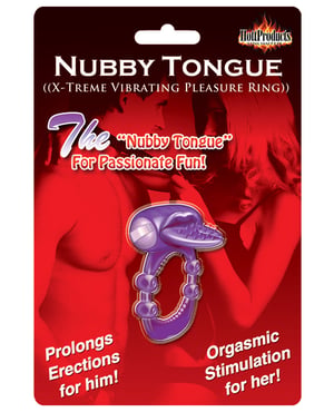 Nubby Tongue X-Treme Vibrating Pleasure Ring – Purple by X-Treme Vibe product image