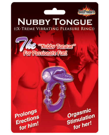 Nubby Tongue X-Treme Vibrating Pleasure Ring – Purple by X-Treme Vibe product image