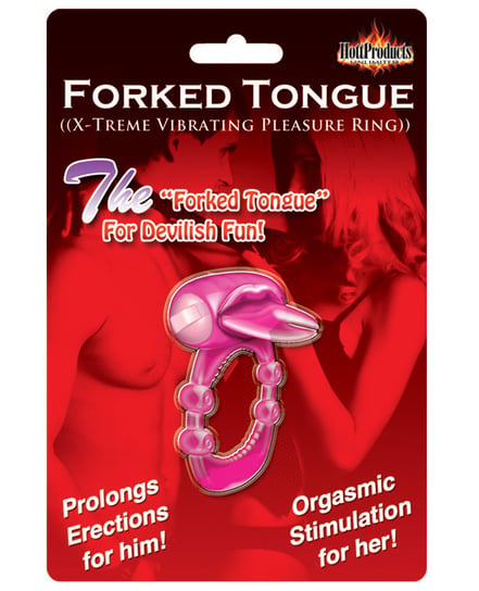 Forked Tongue X-treme Vibrating Pleasure Ring – Magenta by X-Treme Vibe product image