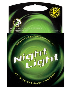 Night Light Glow in the Dark Condoms – Box of 3 by Night Light product image