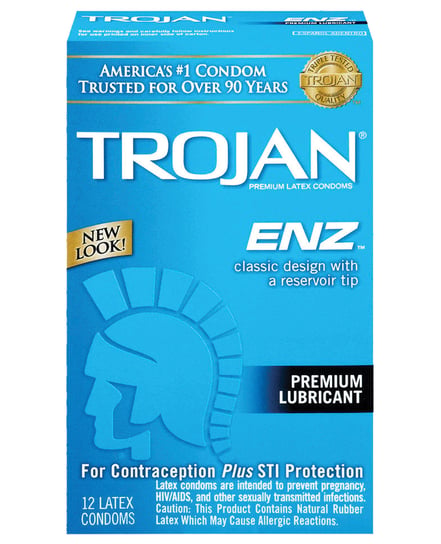 Trojan Enz Lubricated Condoms – Box of 12 by Trojan product image
