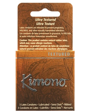 Kimono Textured Ribbed+Sensi Dots Condoms – Box of 3 by Kimono product image