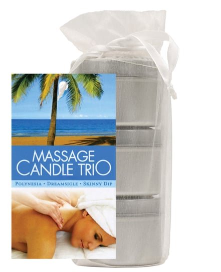 Earthly Body Massage Candle Trio Gift Bag – 2 oz Skinny Dip, Dreamsicle, & Guavalva by Earthly Body product image