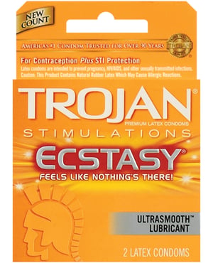 Trojan Ultra Ribbed Ecstasy Condoms – Box of 3 by Trojan product image