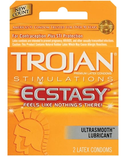 Trojan Ultra Ribbed Ecstasy Condoms – Box of 3 by Trojan product image