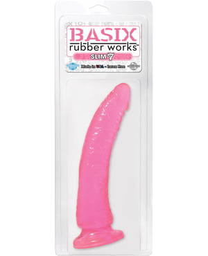 Basix Rubber Works 7″ Slim Dong – Pink by Basix Rubber Works product image