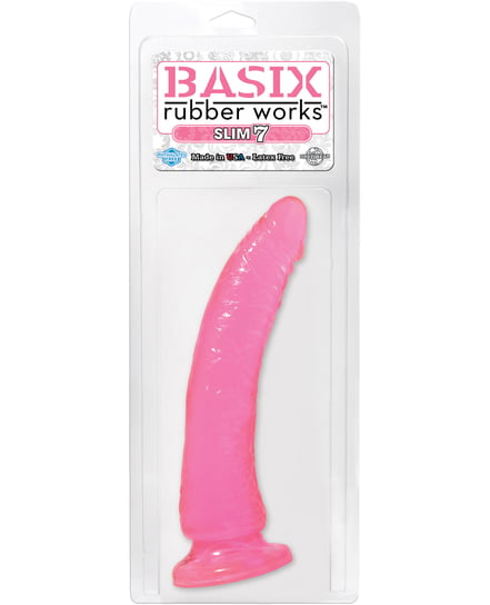 Basix Rubber Works 7″ Slim Dong – Pink by Basix Rubber Works product image