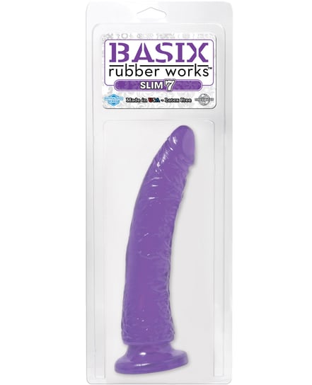 Basix Rubber Works 7″ Slim Dong – Purple by Basix Rubber Works product image
