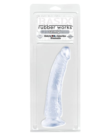 Basix Rubber Works 7″ Slim Dong – Clear by Basix Rubber Works product image