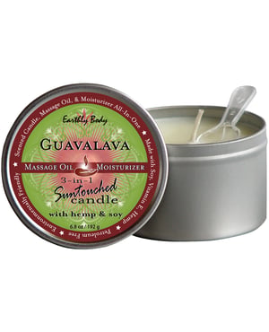 Earthly Body Suntouched Hemp Candle – 6 oz Round Tin Guavalava by Earthly Body product image