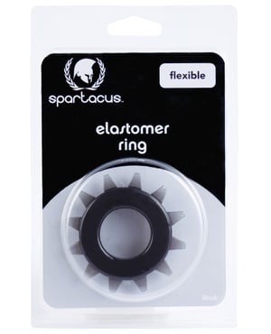 Spartacus Elastomer Stud Cock Ring – Black by Spartacus product image