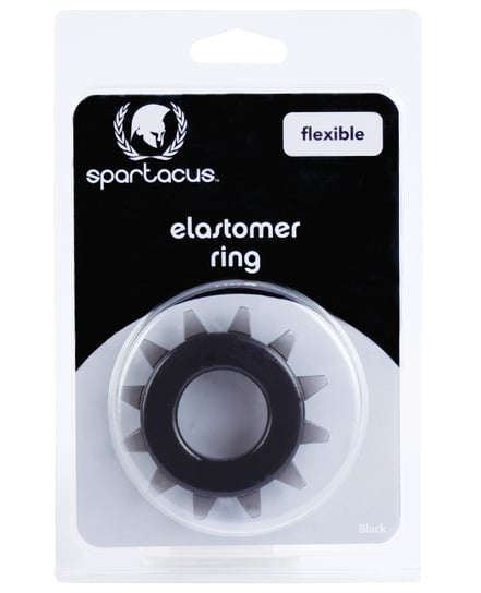 Spartacus Elastomer Stud Cock Ring – Black by Spartacus product image