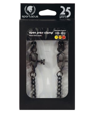 Spartacus Adjustable Alligator Nipple Clamps w/Black Chain by Spartacus product image