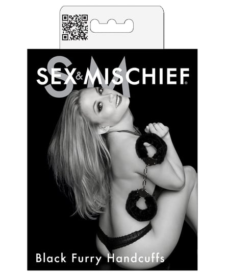 Sex & Mischief Furry Handcuffs – Black by Sex & Mischief product image