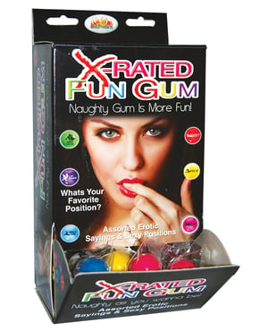 X-Rated Fun Gum Fishbowl – Asst. Bowl of 90 by X-Rated Fun Gum product image