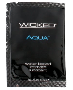 Wicked Sensual Care Aqua Waterbased Lubricant – .1 oz Fragrance Free by Wicked Sensual Care product image