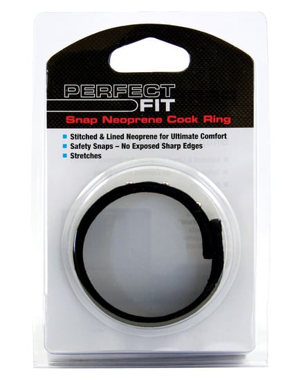 Perfect Fit Neoprene Snap Cock Ring – Black by Perfect Fit product image