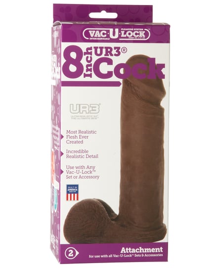 Vac-U-Lock 8″ ULTRASKYN Cock Attch. – Black by Vac-U-lock product image