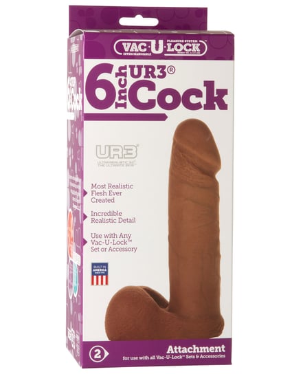 Vac-U-Lock 6″ ULTRASKYN Cock Attch. – Brown by Vac-U-lock product image