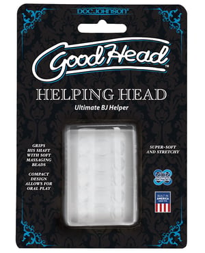GoodHead Helping Head Ultimate BJ Helper 2″ Masturbator – Clear by GoodHead product image