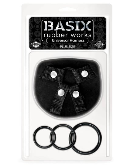 Basix Rubber Works Universal Harness Plus Size – Black by Basix Rubber Works product image