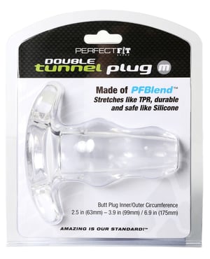 Perfect Fit Double Tunnel Plug Medium – Clear by Perfect Fit product image