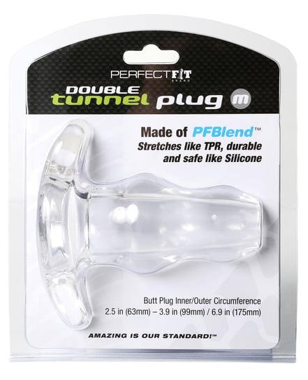 Perfect Fit Double Tunnel Plug Medium – Clear by Perfect Fit product image