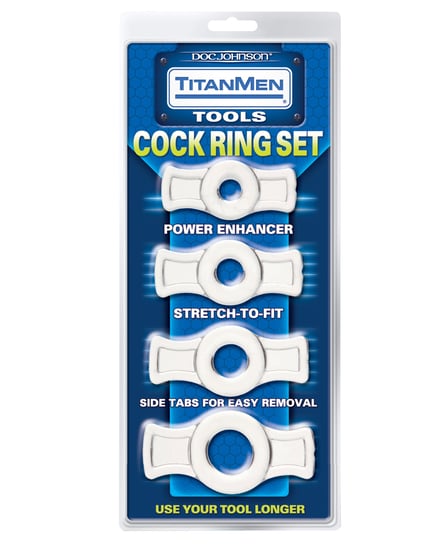 Titanmen Tools Cock Ring Set – Clear by Titanmen product image