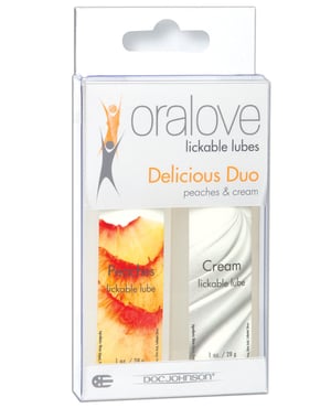 Oralove Delicious Duo Flavored Lube – Peaches & Cream by Oralove product image