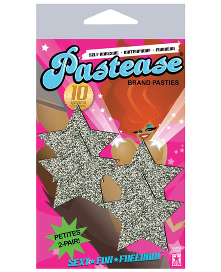 Pastease Petites Glitter Star – Silver O/S Pack of 2 Pair by Pastease product image