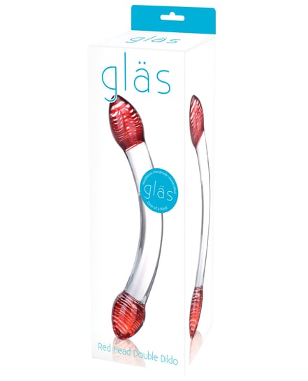 Glas Red Head Double Glass Dildo by Glas product image