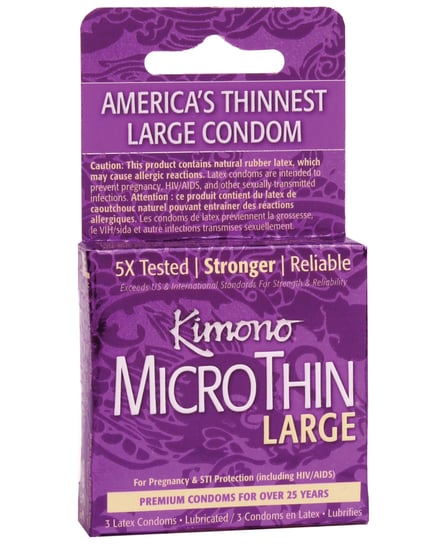 Kimono Micro Thin Large Condoms – Box of 3 by Kimono product image
