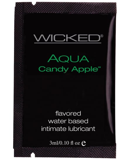 Wicked Sensual Care Aqua Waterbased Lubricant – .1 oz Candy Apple by Wicked Sensual Care product image