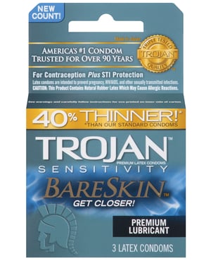 Trojan Bareskin Condoms – Box of 3 by Trojan product image