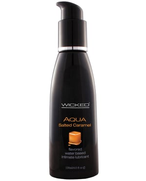 Wicked Sensual Care Aqua Waterbased Lubricant – 4 oz Salted Caramel by Wicked Sensual Care product image