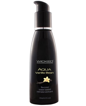 Wicked Sensual Care Aqua Waterbased Lubricant – 4 oz Vanilla Bean by Wicked Sensual Care product image