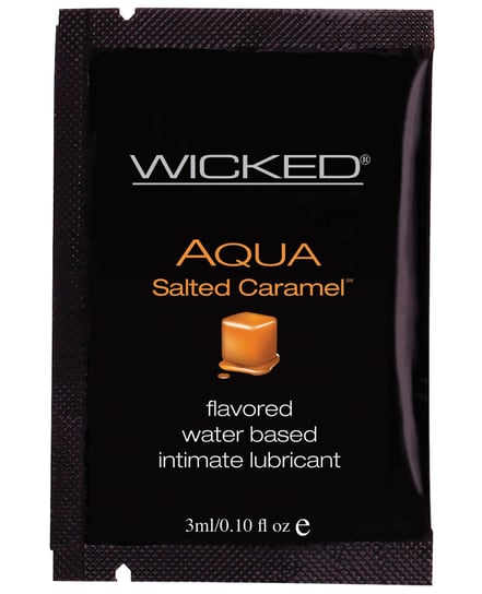 Wicked Sensual Care Aqua Waterbased Lubricant – .1 oz Salted Caramel by Wicked Sensual Care product image