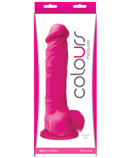 Colours Pleasures 8″ Dildo w/Suction Cup – Pink by Colours product image