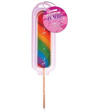 Jumbo Rainbow Pecker Pop on Blister Card by Hott Products product image