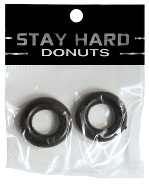 Ignite Power Stretch Donut Cock Ring – Black Pack of 2 by Ignite product image