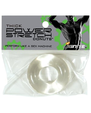 Ignite Thick Power Stretch Donut Cock Ring – Clear by Ignite product image