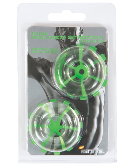 Ignite Thick Power Stretch Donuts – Clear Pack of 2 by Ignite product image