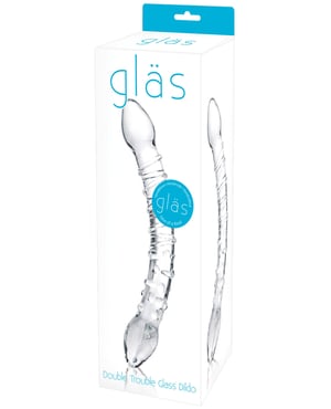 Glas Double Trouble Glass Dildo – Clear by Glas product image