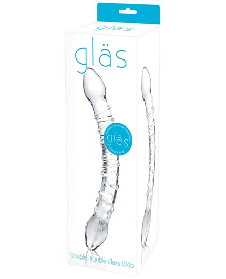 Glas Double Trouble Glass Dildo – Clear by Glas product image