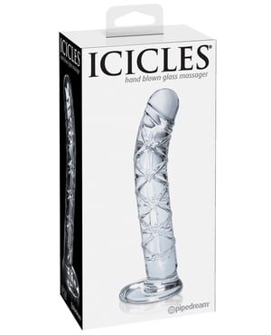 Icicles No. 60 Hand Blown Glass G Spot Dong – Clear by Icicles product image