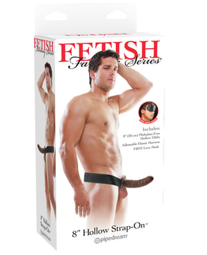 Fetish Fantasy Series 8″ Hollow Strap On – Brown by Fetish Fantasy Series product image