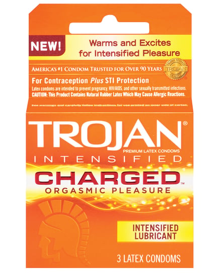 Trojan Intensified Charged Condoms – Box of 3 by Trojan product image