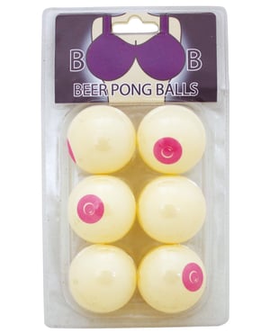 Boob Beer Pong Balls – Pack of 6 by Island Dogs product image