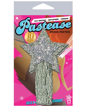 Pastease Glitter Tassle Stars – Silver O/S by Pastease product image