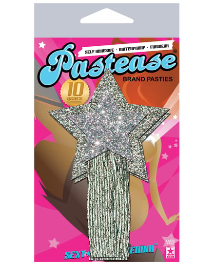 Pastease Glitter Tassle Stars – Silver O/S by Pastease product image